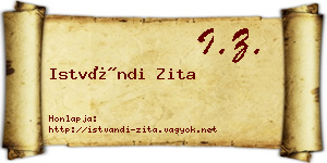 Istvándi Zita névjegykártya