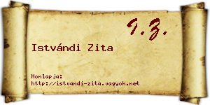 Istvándi Zita névjegykártya