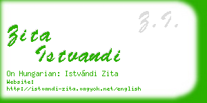 zita istvandi business card